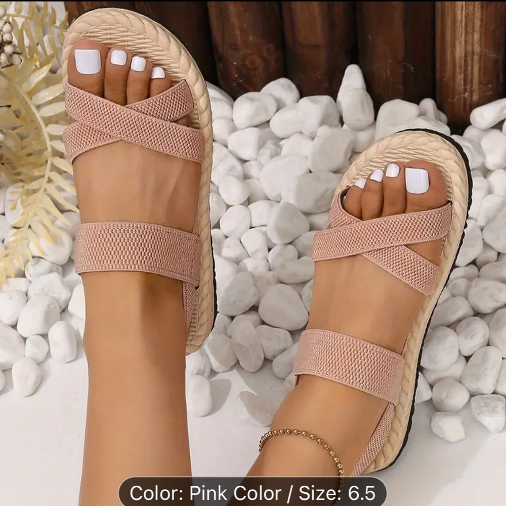 Brand new still in bag cute slide shoes with elastic - Picture 3 of 3